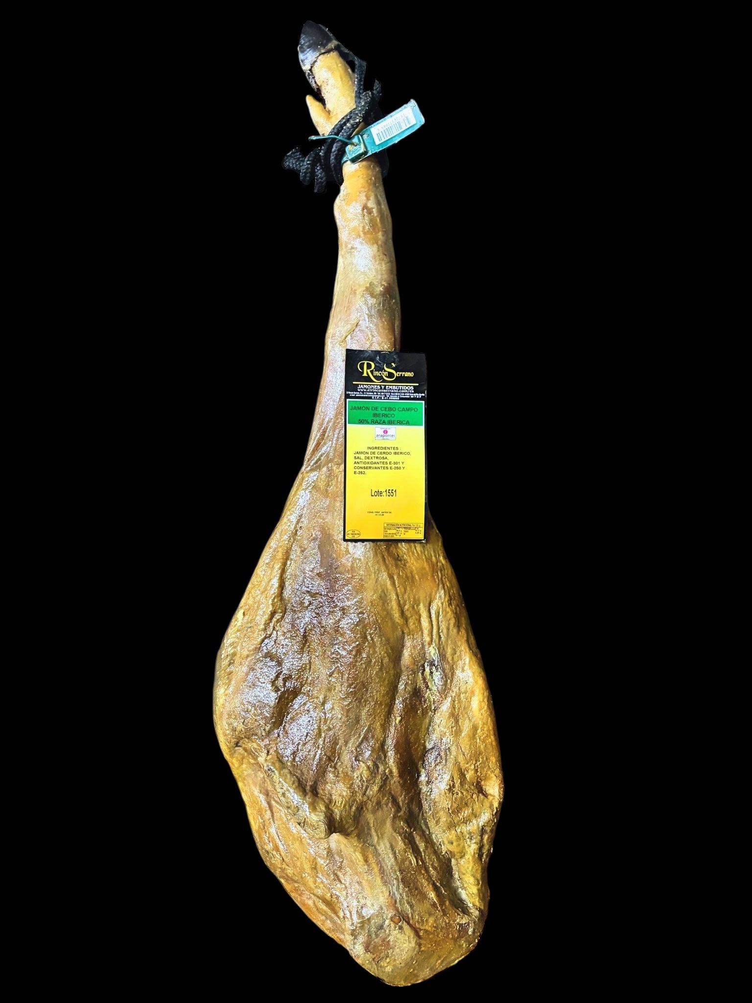 Iberian Cebo de Campo Ham 50% Iberian Breed - Piece of 8kg to 8.5kg